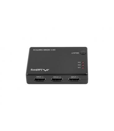 SWITCH VIDEO LANBERG 3 X HDMI + MICRO USB NEGRO CONTROL REMOTO - Imagen 1