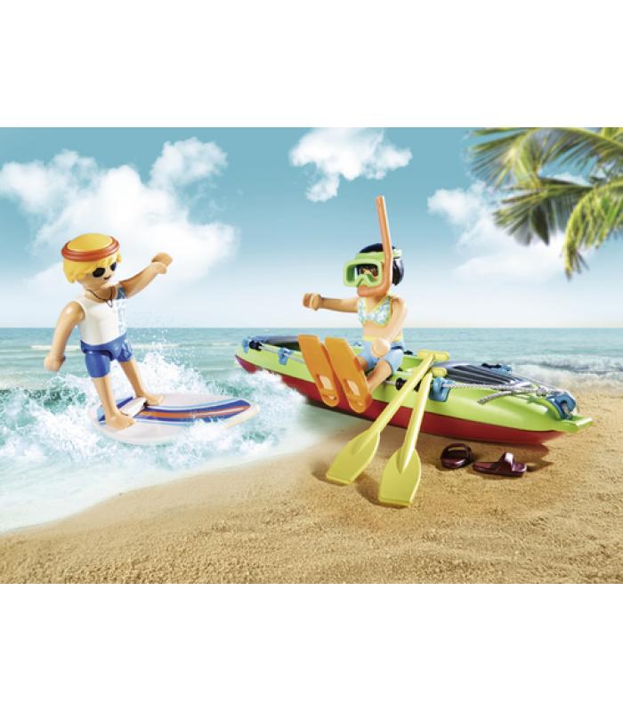 Playmobil 70436 Family Fun coche de playa con canoa - Juguetes Today