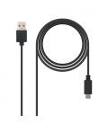 Nanocable USB 2.0, 2m cable USB USB C 2 x USB A Negro - Imagen 6