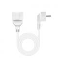 Cable Alargador de Corriente Nanocable 10.22.0602-W/ Schuko Hembra - Schuko Macho/ 2m/ Blanco