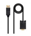 Nanocable Cable Conversor DisplayPort a VGA, DP/M - VGA/M, Negro, 1 m - Imagen 1