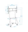 TooQ FS20200M-B Soporte de suelo con ruedas/patas para pantallas de 60" - 105" - Imagen 11