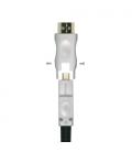 AISENS Cable HDMI V2.0 AOC Desmontable Premium Alta Velocidad / HEC 4k@60Hz 4:4:4 18Gbps, A/M-D/A/M, Negro, 20m - Imagen 2