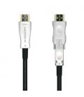 AISENS Cable HDMI V2.0 AOC Desmontable Premium Alta Velocidad / HEC 4k@60Hz 4:4:4 18Gbps, A/M-D/A/M, Negro, 40m - Imagen 1