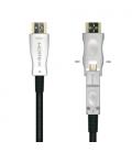 AISENS Cable HDMI V2.0 AOC Desmontable Premium Alta Velocidad / HEC 4k@60Hz 4:4:4 18Gbps, A/M-D/A/M, Negro, 40m - Imagen 3