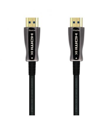 AISENS Cable HDMI V2.1 AOC Ultra Alta Velocidad / HEC 8k@60Hz 4k@120Hz 4:4:4 48Gbps, A/M-A/M, Negro, 10m - Imagen 1