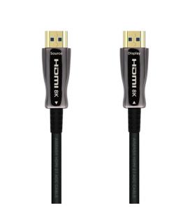 AISENS Cable HDMI V2.1 AOC Ultra Alta Velocidad / HEC 8k@60Hz 4k@120Hz 4:4:4 48Gbps, A/M-A/M, Negro, 40m - Imagen 1