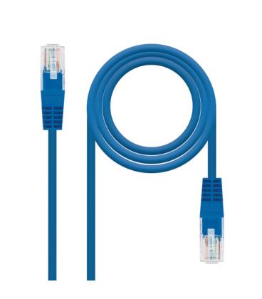 Nanocable Cable Red Latiguillo RJ45 CAT.6 UTP AWG24, Azul, 25 cm - Imagen 1