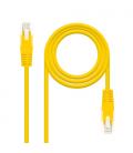 Nanocable Cable Red Latiguillo RJ45 CAT.6 UTP AWG24, Amarillo, 30 cm - Imagen 1