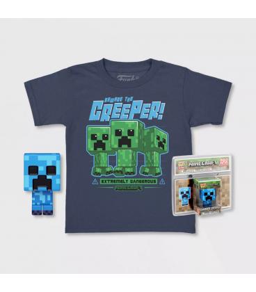 Pop & tee minecraft charged creeper funko + camiseta talla l - Imagen 1