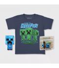 Pop & tee minecraft charged creeper funko + camiseta talla l - Imagen 1