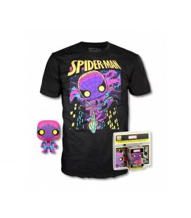 Pop & tee marvel spiderman black light funko + camiseta talla xl - Imagen 1