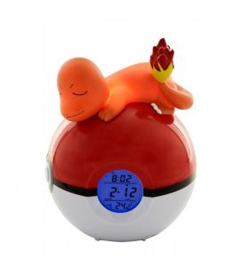 Charmander durmiendo en pokeball reloj despertador lampara led pokemon