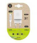 Cargador de pared tech one tech tec2401/ 2xusb + cable micro usb/ 2.4a/ blanco - Imagen 4