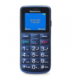 Teléfono móvil panasonic kx-tu110exc para personas mayores/ azul