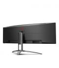 Monitor Gaming Ultrapanorámico Curvo AOC Agon AG493UCX2 48.8"/ DQHD/ 1ms/ 165Hz/ VA/ Multimedia/ Negro