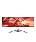 Monitor Gaming Ultrapanorámico Curvo AOC Agon AG493UCX2 48.8"/ DQHD/ 1ms/ 165Hz/ VA/ Multimedia/ Negro