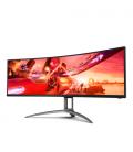 Monitor Gaming Ultrapanorámico Curvo AOC Agon AG493UCX2 48.8"/ DQHD/ 1ms/ 165Hz/ VA/ Multimedia/ Negro