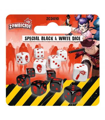 Pack dados especial black - white juego de mesa zombicide - Imagen 1