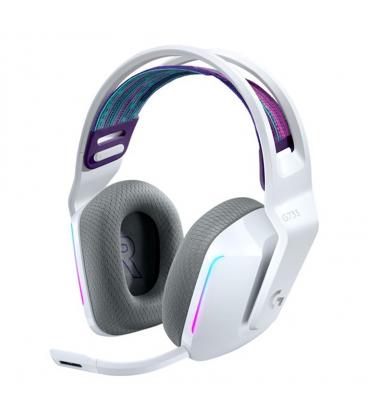 Auricular con microfono logitech g g733 gaming wireless inalambrico blanco - Imagen 1