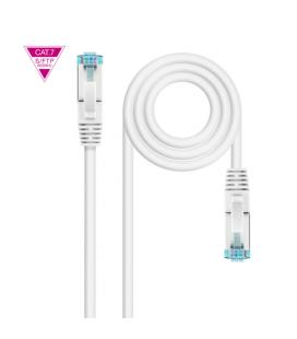 Nanocable Cable de Red Cat.7 600MHZ LSZH SFTP PIMF AWG26, Blanco, 2 m - Imagen 1