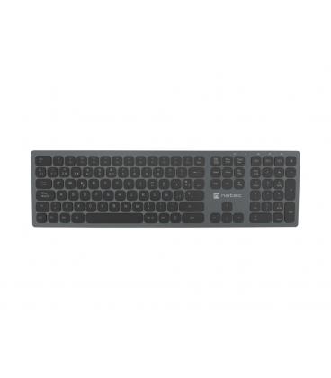 TECLADO NATEC DOLPHIN SLIM WIRELESS BLUETOOTH ALUMINIO - Imagen 1