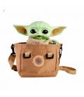 Peluche electronico con bandolera mattel star wars the mandalorian the child baby yoda 28 cm - Imagen 1