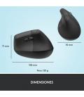 Ratón Ergonómico Inalámbrico por Bluetooth/ 2.4GHz Logitech Lift Vertical Ergonomic Mouse/ Hasta 4000 DPI/ Grafito