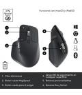 Ratón Inalámbrico por Bluetooth Logitech MX Master 3S/ Batería recargable/ Hasta 8000 DPI/ Grafito