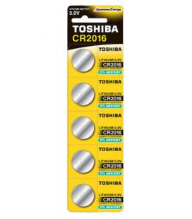 Pack de 5 Pilas de Botón Toshiba CR2016/ 3V