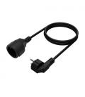 Cable Alargador de Alimentación Aisens A132-0600/ CEE7 Macho - CEE7 Hembra/ 2m/ Negro