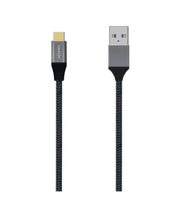 Cable USB 3.1 Aisens A107-0630/ USB Tipo-C Macho - USB Macho/ 50cm/ Gris