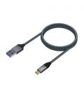 Cable USB 3.1 Aisens A107-0630/ USB Tipo-C Macho - USB Macho/ 50cm/ Gris