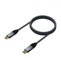 Cable USB 3.2 Tipo-C Aisens A107-0634 5A 100W/ USB Tipo-C Macho - USB Tipo-C Macho/ 2m/ Gris