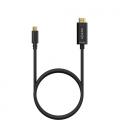 Cable Conversor HDMI 4K Aisens A109-0623/ USB Tipo-C Macho - HDMI Macho/ 80cm/ Negro