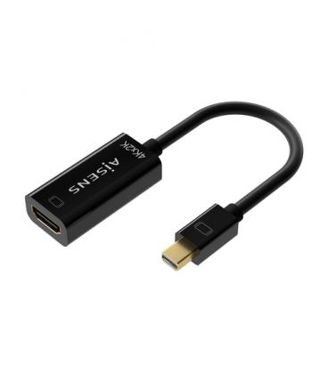 Cable Conversor Aisens A125-0643/ Mini Displayport Macho - HDMI Hembra/ 15cm/ Negro