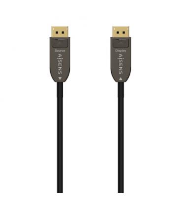 AISENS Cable DISPLAYPORT AOC V1.4 8K@60Hz 4K@120Hz 4:4:4 32.4Gbps, DP/M-DP/M, Negro, 30M