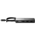 HUB USB 3.0 Tipo-C HP USB-C Travel HUB G2/ 2 Puertos USB/ 1 HDMI/ 1 VGA/ Negro