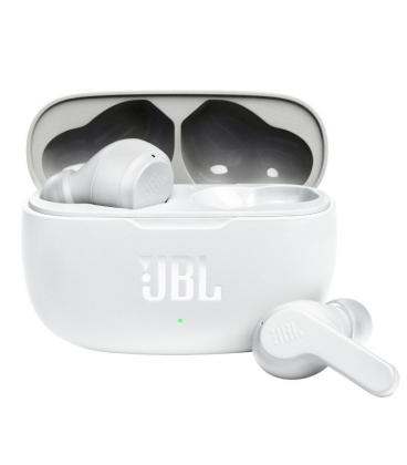 Auriculares bluetooth jbl wave 200tws con estuche de carga/ autonomía 5h/ blancos