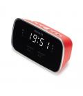 Radio reloj despertador aiwa cru - 19 1.5w rms 2 x usb rojo