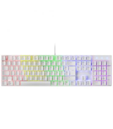 Teclado Gaming Mecánico Mars Gaming MK422WBES/ Blanco/ Switch Mecánico Azul 