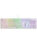 Teclado Gaming Mecánico Mars Gaming MK422WBES/ Blanco/ Switch Mecánico Azul 