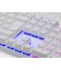 Teclado Gaming Mecánico Mars Gaming MK422WBES/ Blanco/ Switch Mecánico Azul 