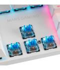 Teclado Gaming Mecánico Mars Gaming MK422WBES/ Blanco/ Switch Mecánico Azul 