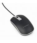 RATON GEMBIRD WIRED OPTICAL MOUSE USB BLACK SILVER