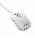 RATON GEMBIRD WIRED OPTICAL MOUSE USB WHITE SILVER