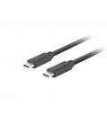 CABLE USB-C LANBERG 3.1 GEN 2 MACHO/MACHO 10GB/S PD100W 1.8M NEGRO