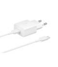 Cargador de Pared Samsung EP-T1510XWE/ 1 USB Tipo-C + Cable USB Tipo-C/ 15W