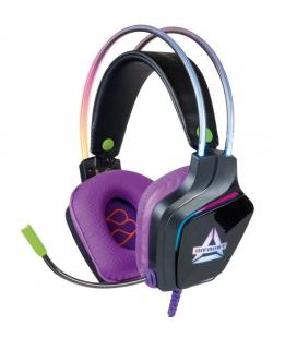 Auriculares gaming con micrófono fr-tec bifrost/ jack 3.5/ purpura