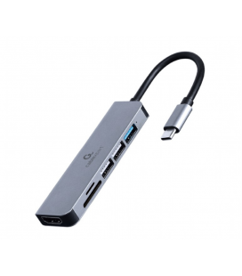 ADAPTADOR MULTIPUERTO USB TIPO-C 6 EN 1 HUB HDMI LECTOR DE TARJETAS